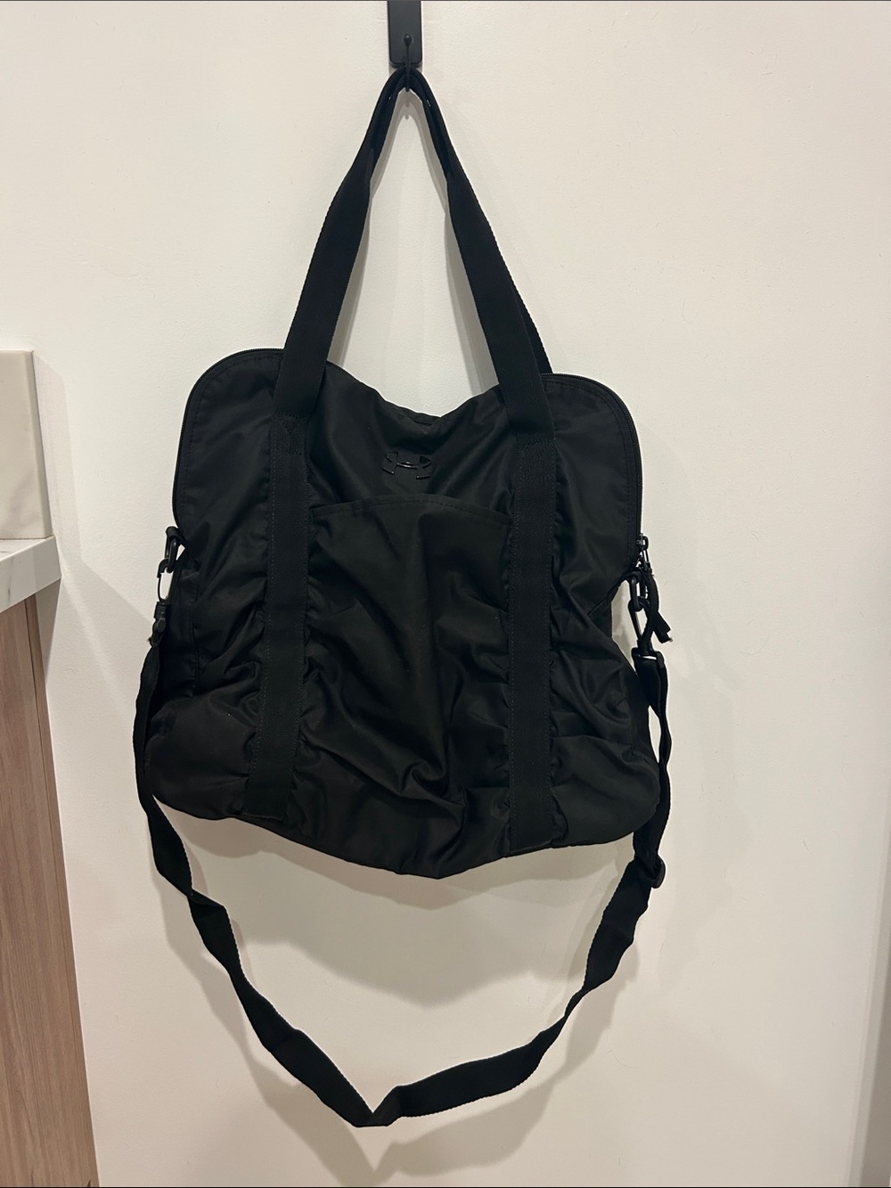 Under Armour Black Nylon Tote with Removable Crossbody Strap